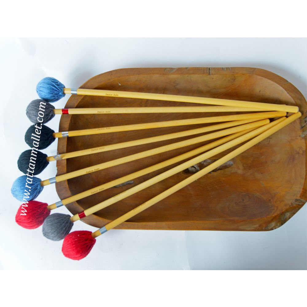 Rattan Marimba Mallets, Hard small Mallets for xylophone metallophone marimba with rattan Handle and natural Yarn